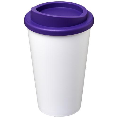 Gobelet isolant promotionnel 350ml Americano® Blanc et Violet